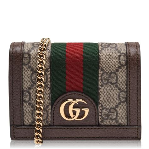 gucci ophidia chain wallet|gucci zip around wallet men's.